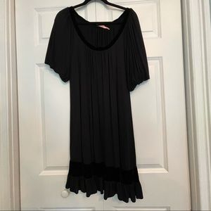 Juicy Couture Black Velvet Trim Dress